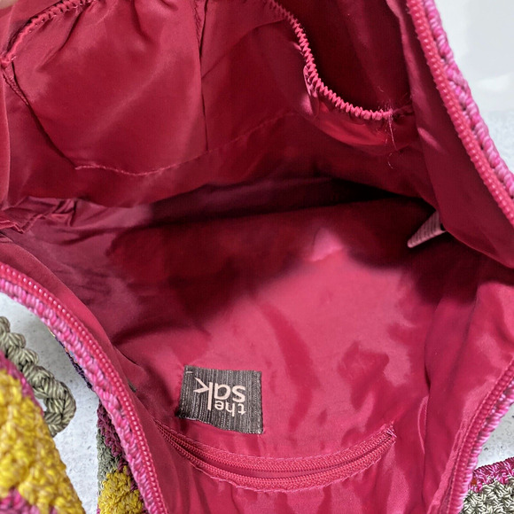 Vintage The Sak Shoulderbag Purse Crossbody Crochet Multicolor Single Strap - Picture 12 of 14